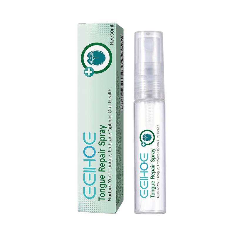 EEIHOE Tongue Repair Spray - Relieves Dry Cracked & Swollen Tongue - Oral Care Solution for White Coating - 30ml