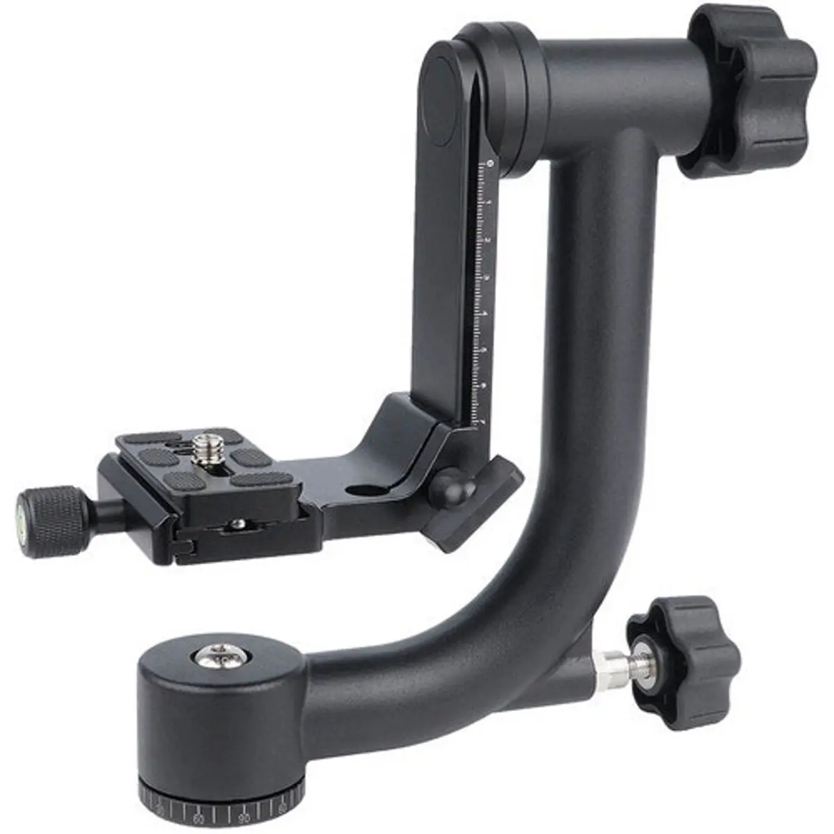 YELANGU A17 Durable Aluminum Alloy Adjustable DSLR Camera Gimbal Tripod Head, Camera Accessories for Photography Gear