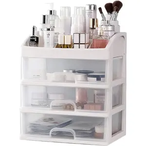 Cosmetic storage box with 3 drawers, cosmetic display cabinet, cosmetic storage box (3 drawers)