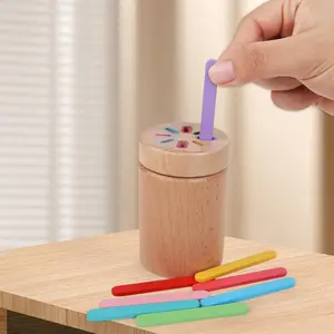 Wooden Montessori Toy, Colorful Shape Sorter Toy, Hand-eye Coordination Training Toy, Educational Toy for Kids