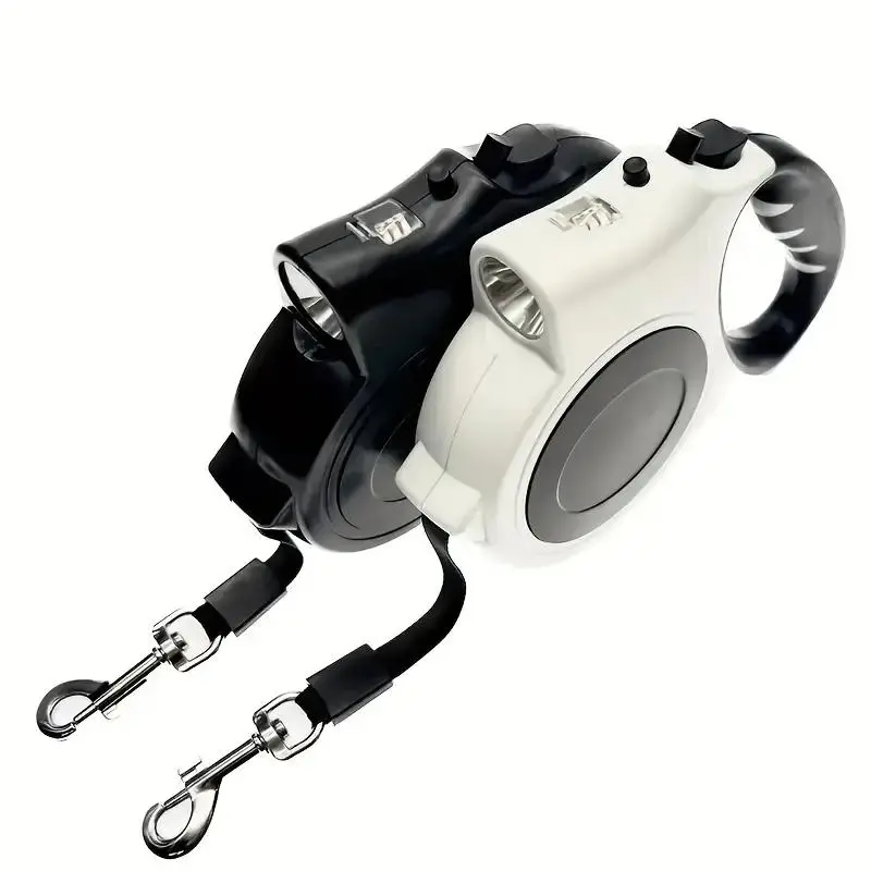 16 Foot LED Retractable Dog Leash, Anti-Tangle Non-Slip Handle, 360 Degree Rotating Design, Fits Small to Large Dogs Up to 110 Lbs, Hands Free Leash, Swivel Leash