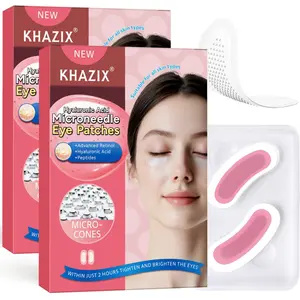 Retinol Microneedle Eye Patches with Hyaluronic Acid & Firming Peptides, Eye Care for Dark Circles & Wrinkles, 1 Pair