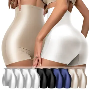 QUASTI 10 Pack High Waist Tight Safety Shorts for Women, Soft Milk-Silk Breathable Boyshort Panties, Comfortable Full-Coverage Tummy Control Underwear, Stretchy Skin-Friendly Daily Wear Panties, S-XXL