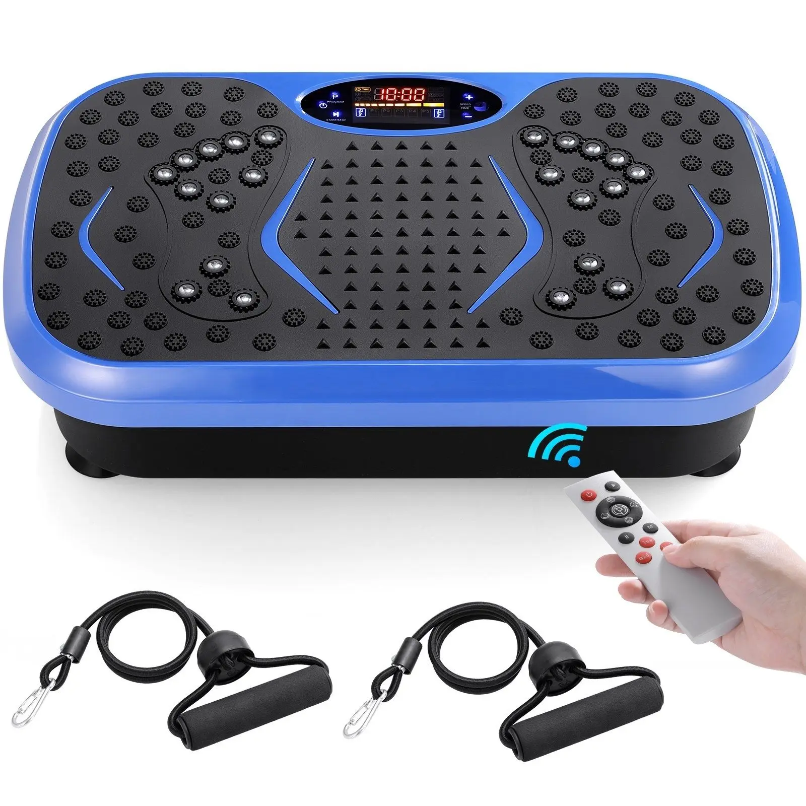 MAMIZO 3D Vibration Plate Exercise Machine, Vibrating Massager Whole Body Workout with Remote & Resistance Bands for Women Men Seniors, Home Use
