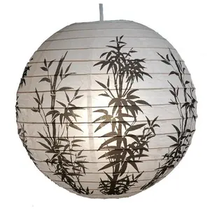 16" Bamboo Pattern Paper Lantern
