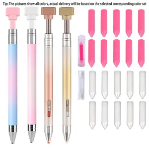 DIY Diamond Painting Pen Set with 10 Clay Blocks, Rotating Bead Picker, Plastic Materials, Quick Diamond Art Accessories