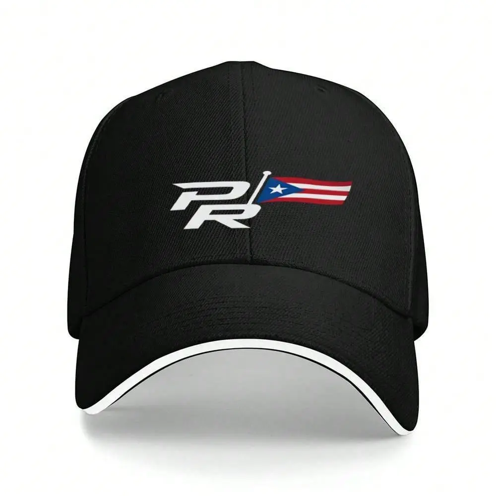 PR Puerto Rico Flag Print Baseball Cap Puerto Rican Patriotic Sandwich Brim Dad Hat Unisex Boricua Casual Sports Hat