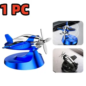 Solar drifting airplane model air freshener, decorative aromatherapy interior, propeller rotation, cool and fun decorations, Car Fragrance, Car Aroma Diffuser
