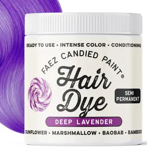 Faez Deep Lavender Semi Permanent Hair Dye 237ml - Paraben Free, Phthalate Free, Conditioning, Cream Formula
