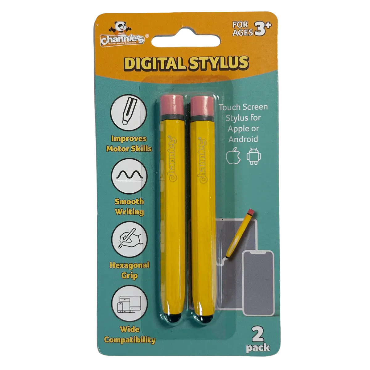Channie’s Smart Screen Digital Stylus-Hexagon Shape, Like a Real Pencil