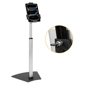 Secure Universal Tablet Floor Stand with Lock