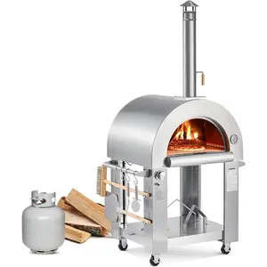 VEVOR Propane Pizza Oven, 13 Inch Gas Pizza Maker with Rotatable Pizza Stone, Portable Pizza Grill with Foldable Leg, Waterproof Carry Bag, Stainless Steel Gas Pizza Cooker for Outside Camp BackyardVEVOR Super Brand Day
