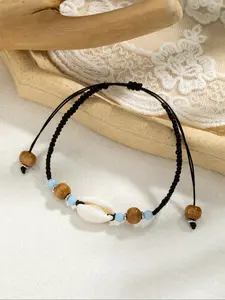 Boho Style Beaded Anklet, Adjustable Braided Anklet for Women & Girls, Fashion Jewelry for Party, Daily Decor, Trendy All-match & Exquisite Jewelry for Birthday Gift