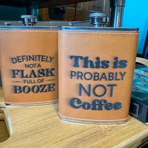 Custom Laser Engraved Flask - Perfect for Your Drinkware Needs Steel