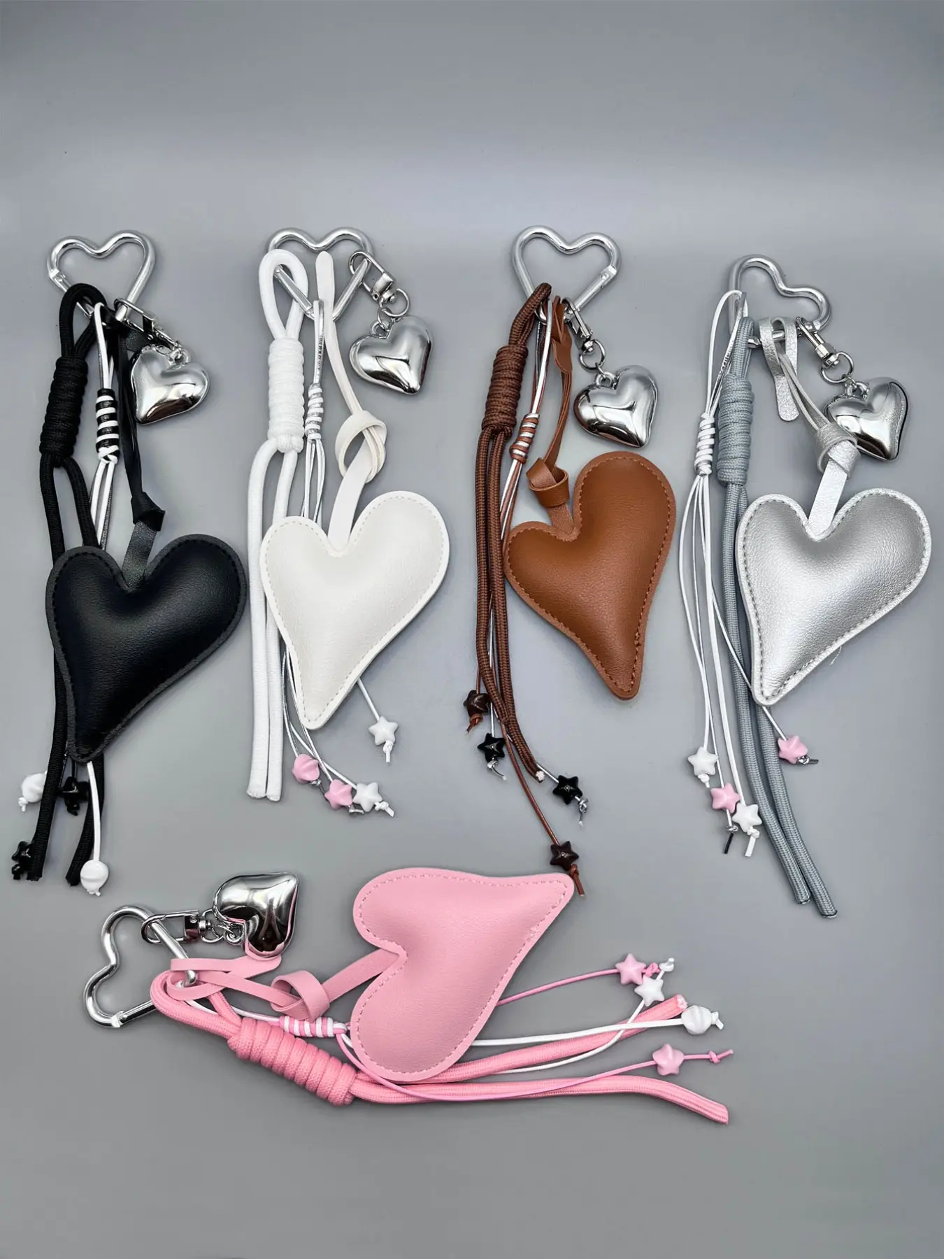 Elegant PU Leather Heart Pendant, Options, Cute Purse Charms, Handbag Charm, Travel Bag Accessory, Shoulder Bag Decor, Car Keychain, Loop, Gift Idea, Charms For Purses, Purse Accessories Charm