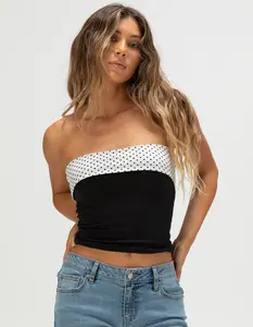FULL TILT Womens Polka Dot Reversible Tube Top