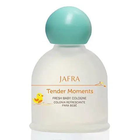 Jafra Tender Moments Baby Cologne - Classic Floral Scent, Alcohol-Free, Mild, Natural, Unisex, Skin-Friendly, Talc-Free, Mineral-Infused Liquid for Newborn, 0-2 Years, 3.3 fl oz, Refreshing After Bath Time Use