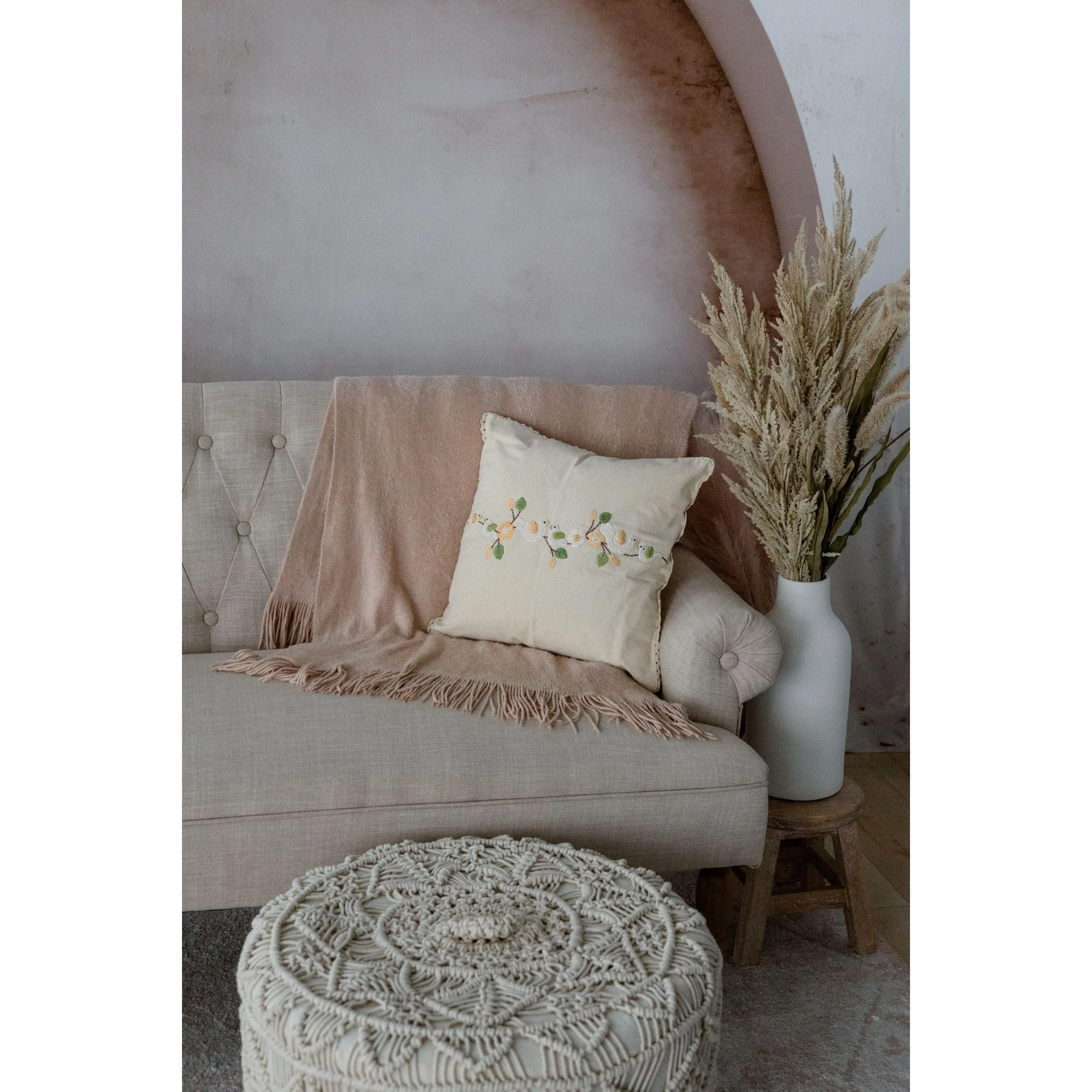 Nestled Harmony 'Crochet' Cushion Covers