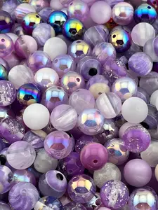 A10-Color Mix 20 Pack 16mm Acrylic Beads for Pen-Jewelry Making