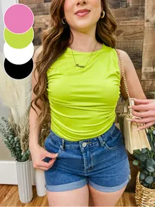 Emma Ruched Double Layered Tank Top