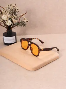 Style Tortoiseshell Square Large Frame Glasses, Casual Sunglasses, Outdoor Street Photography Travel Decoration, Summer Beach Campfire Party Gift