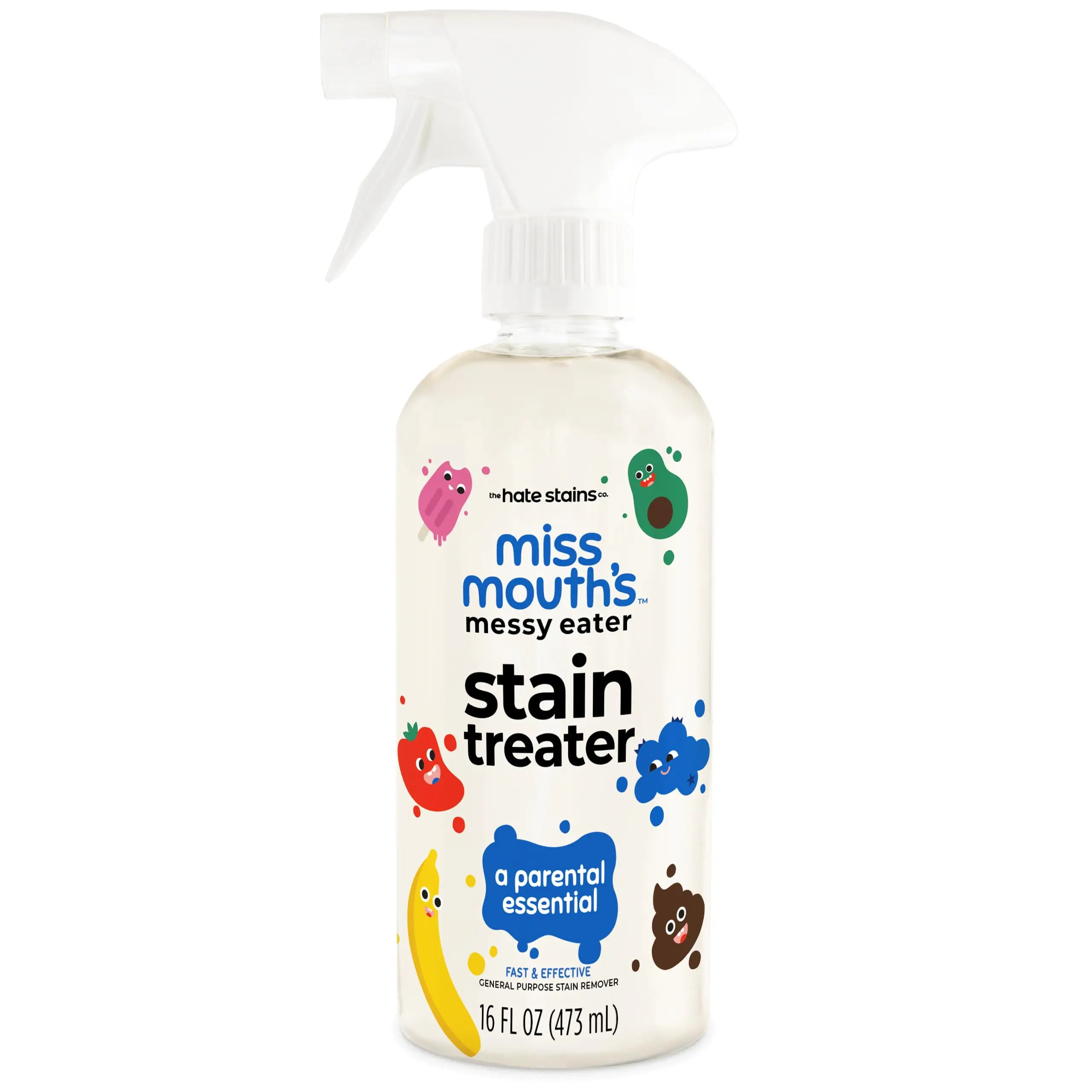 Miss Mouth's Messy Eater Stain Treater - 16oz - Newborn & Baby Essentials - No Dry Cleaning Food, Grease, Coffee Off Laundry, Underwear, Fabric