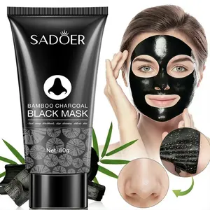 Bamboo Charcoal DeepCleansing Facial Mask 60g Pore Strips forBlackhead & Acne Removal Oil Control Anti-Blemish Care Gentle Nourishing Peel Off forRadiant Sensitive Skin