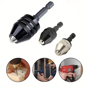 Drill Bit Adapter with 1/4 Hex Shank – 3Pcs Small Drill Chuck Extension for Impact Driver, Quick Change Hex to Keyless Chuck Converter, Includes 2 Micro Chucks (0.3-3.6mm) and 1 Mini Chuck (0.6-8mm) – For Tight Spaces, Precision Drilling.