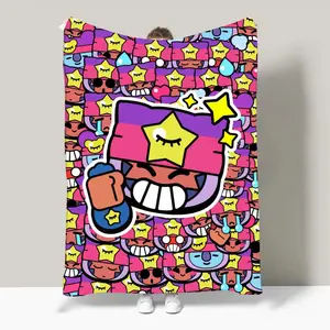 Game B-Brawl S-Stars FPS Strategy Blanket Design Lightweight  For Dorms, Naps, Living Room, Office,Sofa,All-Season  Skin-friendly, lightweight and soft