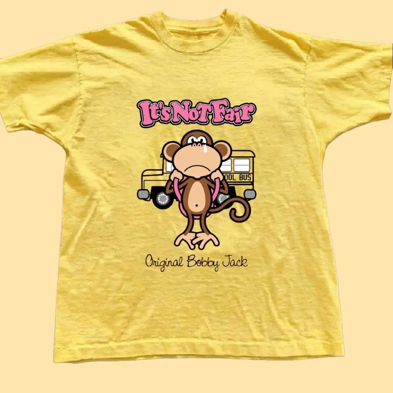 Bobby Jack T-shirt Vintage Bobby Jack Monkey Its Not Fair Graphic Tee, Retro Y2K School Bus  Shirt, Loose Fit Unisex Top