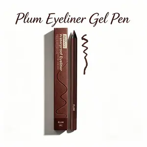 Waterproof Plum Color Gel Eyeliner Silky Smooth Gliding Eye Liner Pencil, Rich Pigmented Long Lasting Formula Resists Fading And Smudging, Easy To Draw Precise Eye Lines, Versatile Colored Gel Liner Staple For Everyday Soft Glam Eye Makeup