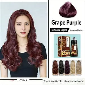 500ML Large Capacity Hair Dye, Gentle Formula, Fragrance, Non-Head Scalp Stain, Covers Hair, Can Cover White Hair, Fashionista Elegant, 20 Minutes Coloring, Home Use