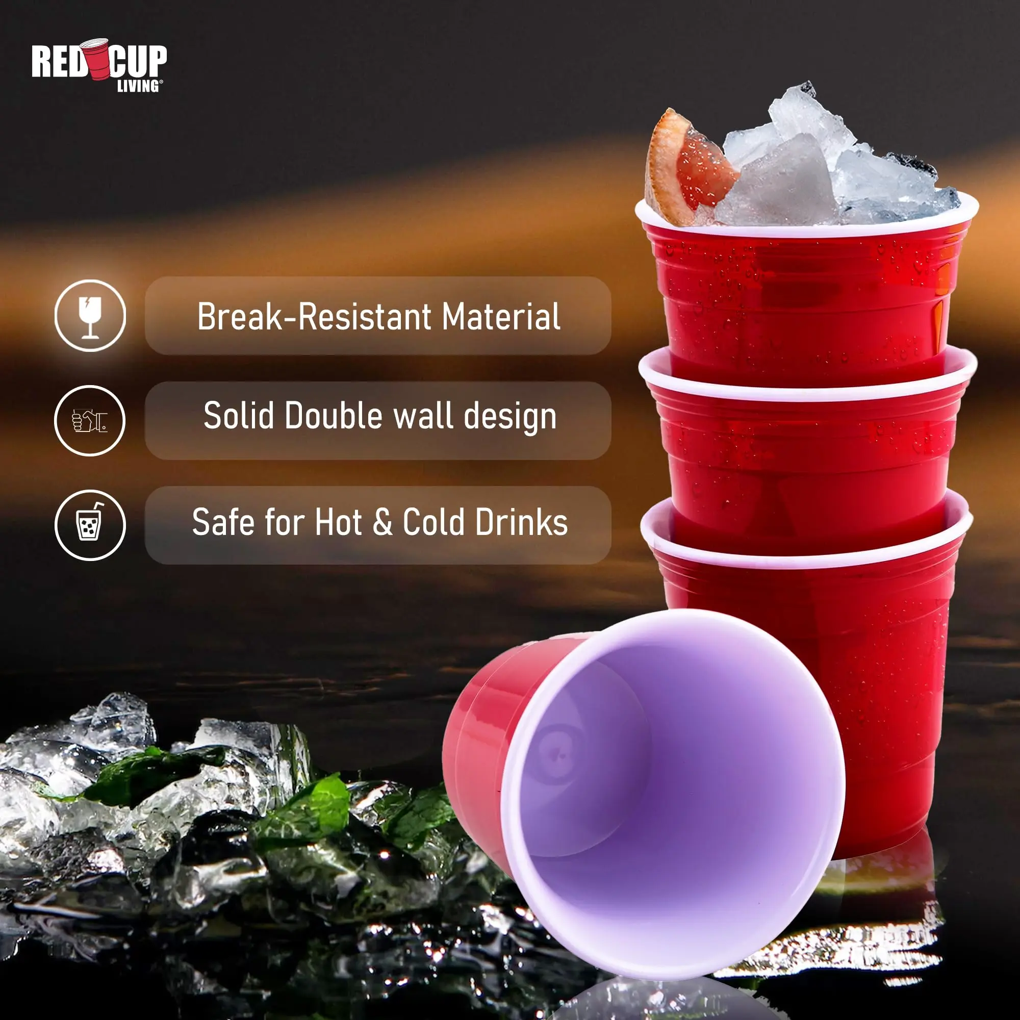 Red Cup Living Reusable 5oz Tumbler Set of 4 for Christmas, Holiday &  Thanksgiving Party, Unbreakable Plastic Travel Cups, Dishwasher Safe -  TikTok Shop