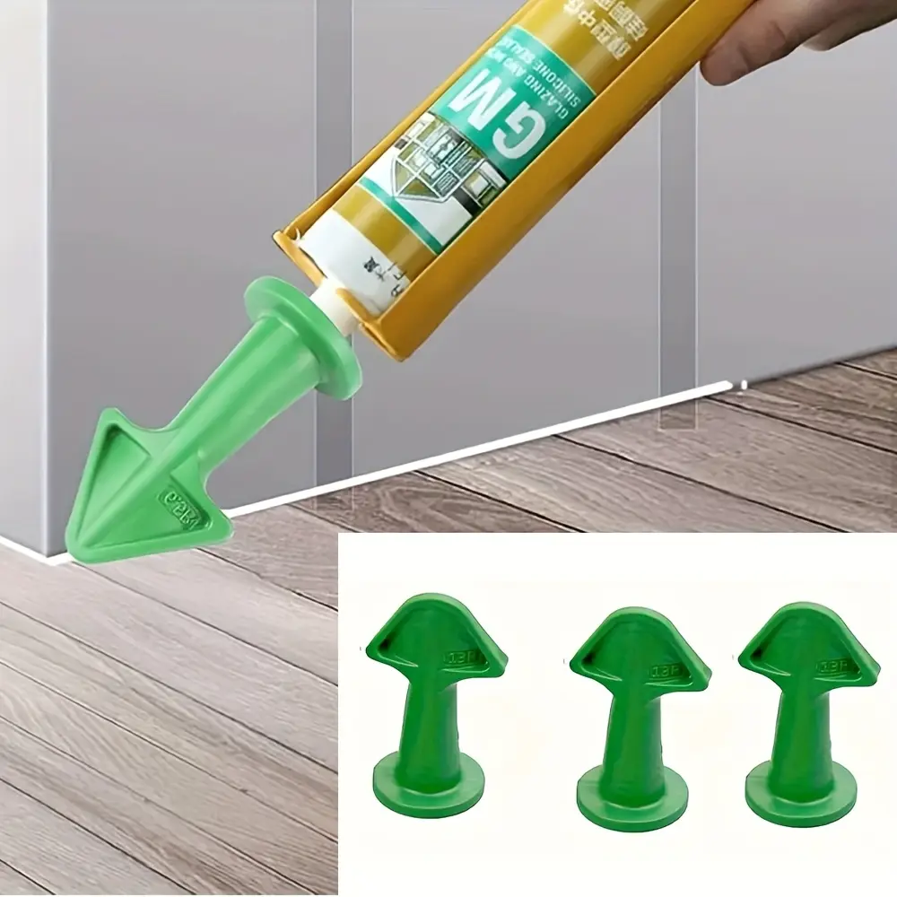 Caulk Nozzle, Silicone Applicator Caulk Tool, Scraper Applicator Silicone Grout Caulking Tool, Sealant Nozzle Epoxy Piston Accessory for Floor Cleaning, Tile Brick Joint Dirt Spatula summerwins,summerwins