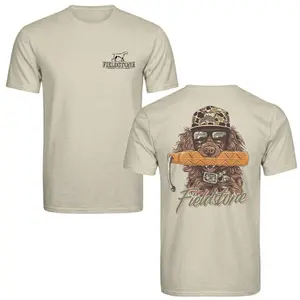 Fieldstone Camo Dog T-Shirt, Funny Hunting Retriever Graphic, Unisex Fit for Outdoor Lovers, Perfect Gift for Dog Dads & Hunting Fans