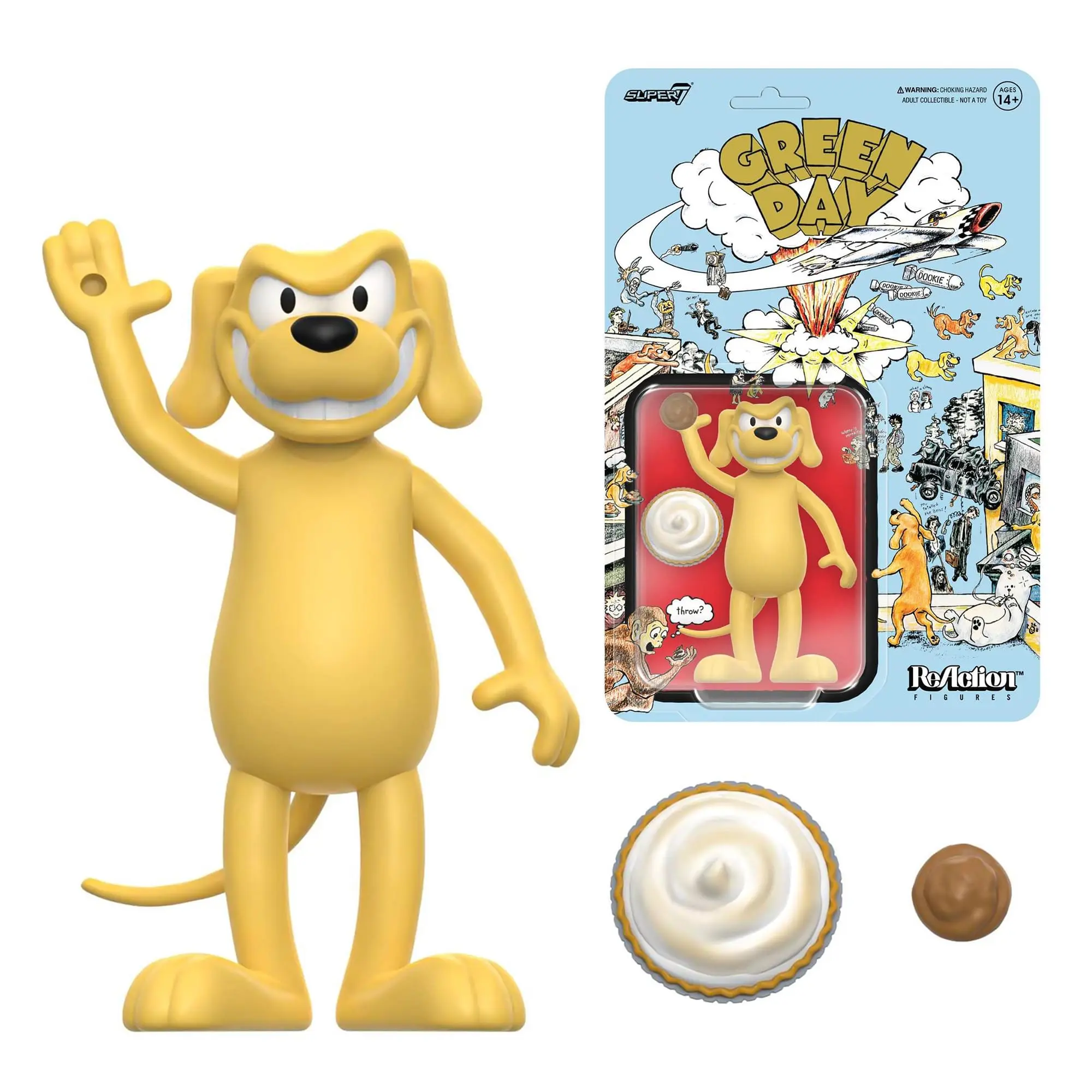 Green Day Dookie Dog 3.75-in Action Figurine, Classic Novelty Boxed Collectible Action Figure for Toys & Hobbies Enthusiasts, Boxed Collectible Action Figures