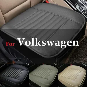 1 Piece For Volkswagen Car SUV Front Seat Cover Full Surround / Half Surround PU Leather Comfort Soft Cushion Cover Anti-Slip Protector Pad Mat Breathable