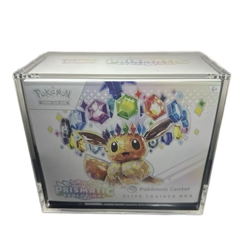 Pokémon Elite Trainer Box Acrylic Case with Magnetic Lid and UV Protected - Clear Display - No Pokemon Cards Included