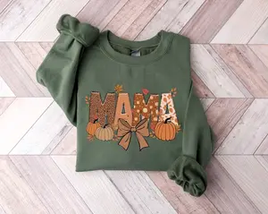 Mama Fall Sweatshirt, Fall Coquette Sweatshirt, Autumn Mama Sweatshirt, Trendy Mama Sweater, Thankful Mama Sweater, Fall Vibes Sweater