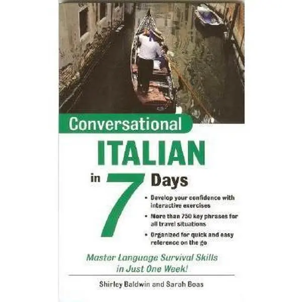 USED Book - Conversational Italian in 7 Days by Shirley Baldwin (Paperback) - english
