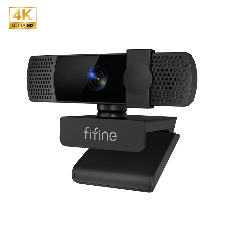 fifine 2.5K/4.5K USB Webcam With AutoFocus For YouTube,PC/Mac Camera With Privacy Cover For Gaming/Live Streaming/Meeting-K436/K438