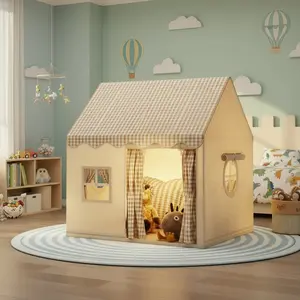 Fun Kids' Play Tent, Unisex Pretend Play Castle | Iron Frame, Zipper Closure | Portable Playhouse, Indoor Playhouse, Kids' Secret Base & Sleep Tent | Party & Beach Toy | Perfect Holiday Gift (Christmas) | No Accessories or Lights