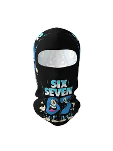 1 piece 67 PNG Six Seven 6 7 Meme Funny Viral Meme Clipart Meme Gen Alpha Slang Neck Gaiter Breathable Windproof Dust-Proof Full Face Mask. Suitable for sports such as hiking horseback riding shooting fishing Ideal also Halloween Day of the Dead