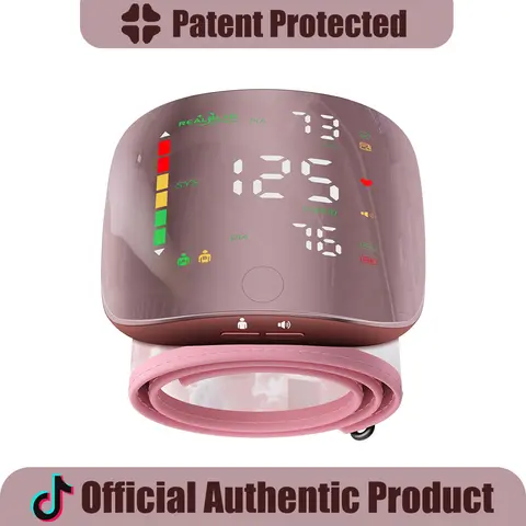 Ziqing Wrist Blood Pressure Monitor - Digital BP Machine for Home & Daily Use, LED Display, Touch Screen Cuff, 99x2 Memory, ABS Material, Compact & Lightweight, Daily Bag-Fit, Case, Type-C Port, Sustainable Power, Accurate Readings, 1-Button Operation