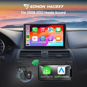 EONON Car Stereo for Honda Accord 2008-2012, Wireless CarPlay & Android Auto Car Radio, 10.1" Android 14 Touchscreen Head Unit, 3GB RAM, 32G ROM, Bluetooth, GPS Navigation, Wi-Fi, Sub, SWC, Backup camera, Keep OEM, Plug & Play, Holiday Haul - HAC2X7