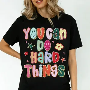 Comfort Colors You Can Do Hard Things Teacher Shirt, School Counselor T-Shirt, Special Education Teacher Shirt, SPED Teacher Shirt Gift