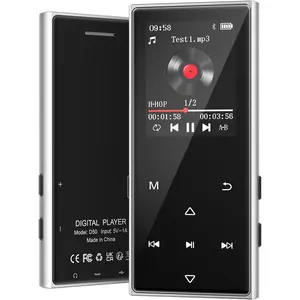 128GB MP3 Player with Bluetooth 5.3, Music Player with Built-in HD Speaker, FM Radio, Voice Recorder, HiFi Sound, E-Book, Earphones Included