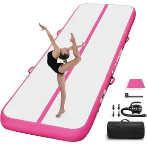 Air Mat Tumble Track, Gymnastics Mats Tumbling Track with Electric Air Pump for Home Use Cheerleading   Gym Yoga