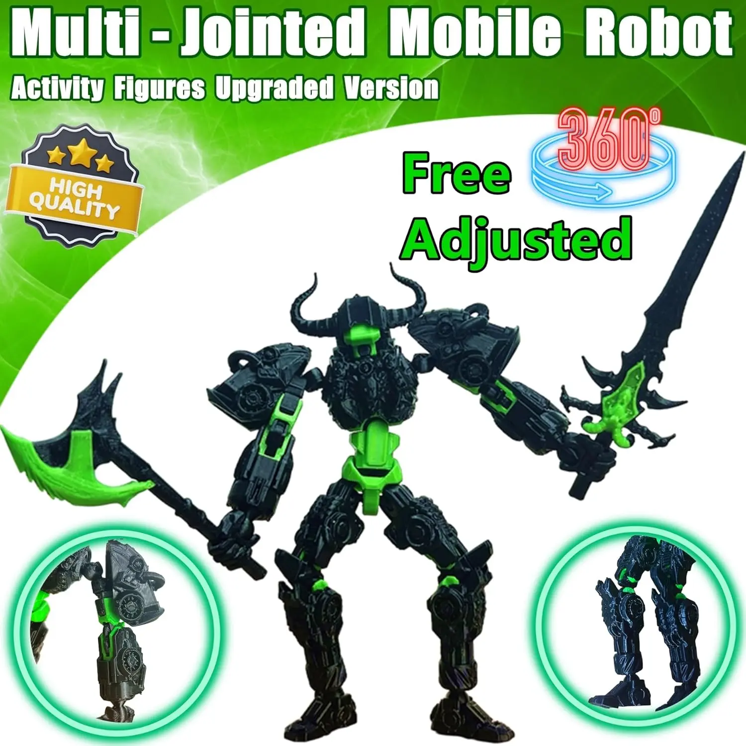 Assembly Completed T13 Action Figure 3D Printed Ox Demon Warrior