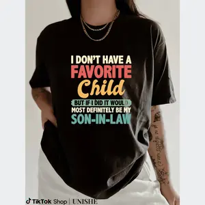 Full Size Retro T-Shirt for Son-In-Law - My Favorite Child